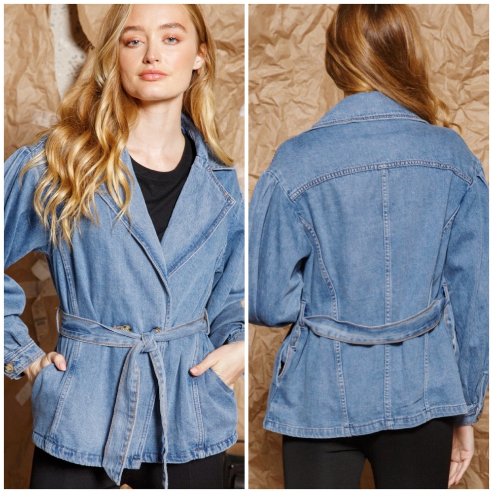 Aaron & Amber Adorable Denim Jean Jacket - Picture 4 of 13